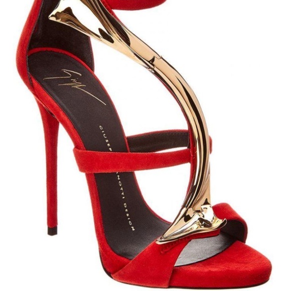 Giuseppe Zanotti Shoes - Giuseppe Zanotti Red and Gold Heels
